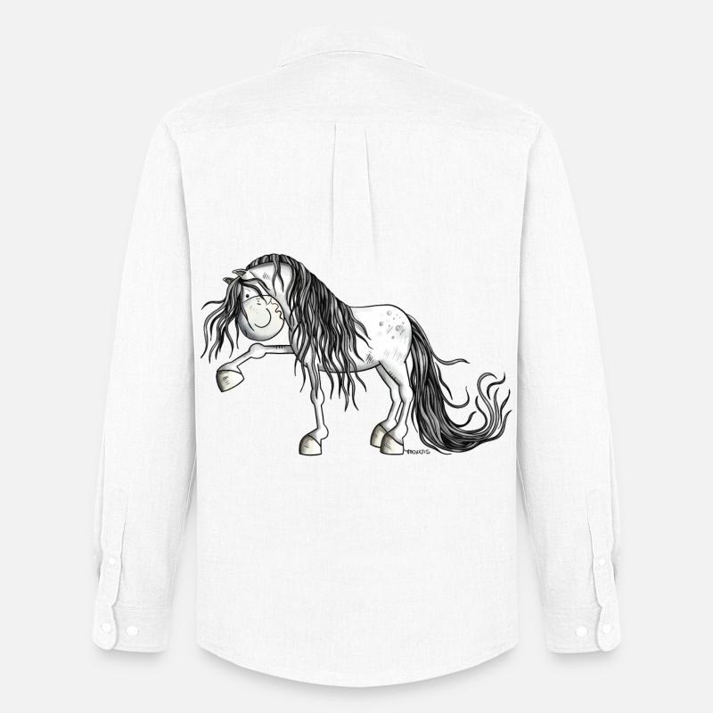 Lustiger Andalusier - Männer Oxford Hemd von Stanley/Stella - Weiß
