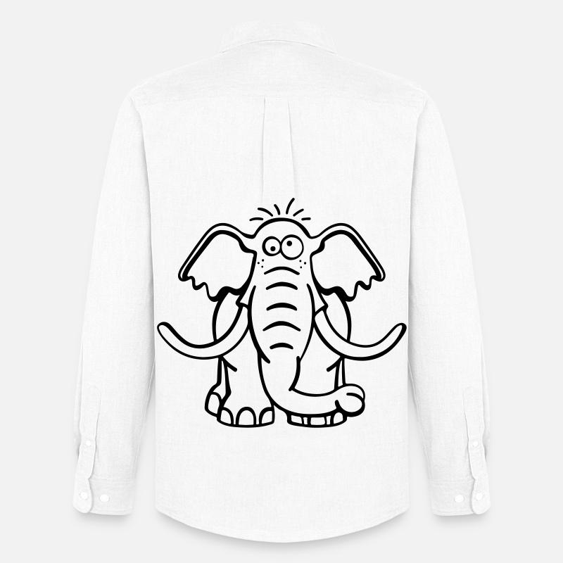 Großer Elefant - Männer Oxford Hemd von Stanley/Stella - Weiß