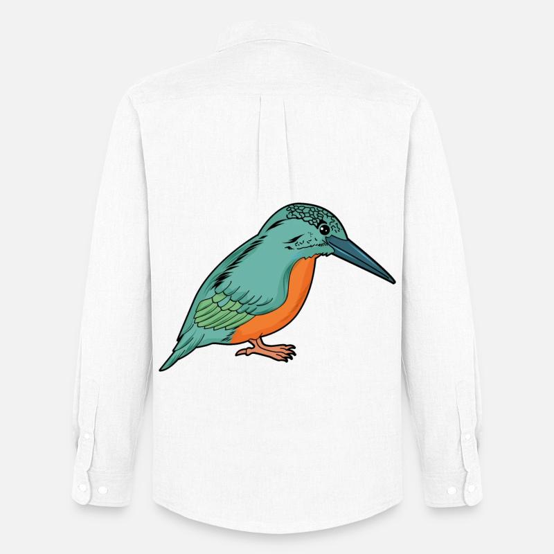 Eisvogel - Männer Oxford Hemd von Stanley/Stella - Weiß
