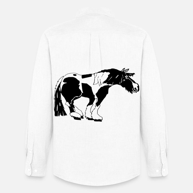witziger Tinker , Tinker Schecke, Tinker reiten - Männer Oxford Hemd von Stanley/Stella - Weiß