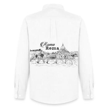 Rome - Men's Oxford Shirt by Stanley/Stella - white - Back - AI Model Male 185 dark (185cm)