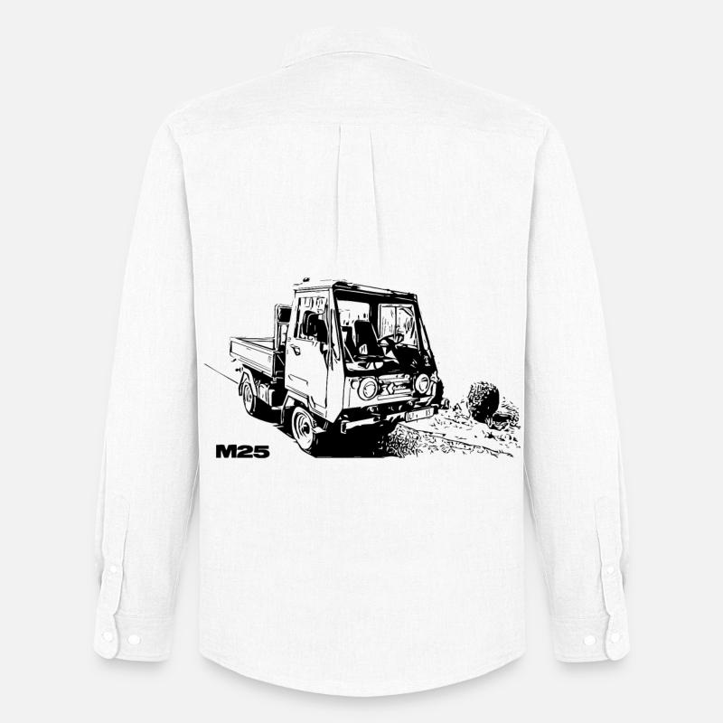 Multicar - Männer Oxford Hemd von Stanley/Stella - Weiß