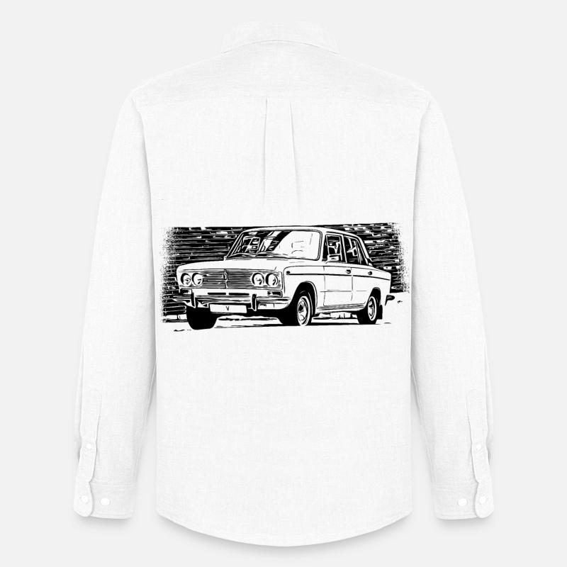 WAS 2103 Lada 1500 Schiguli - Männer Oxford Hemd von Stanley/Stella - Weiß