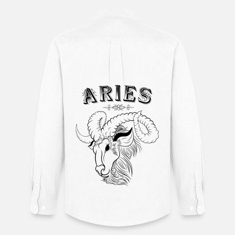 Aries Sternzeichen Widder - Männer Oxford Hemd von Stanley/Stella - Weiß