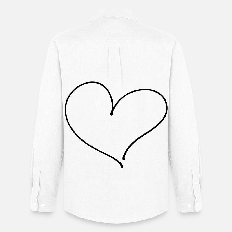 Herz / Liebe - Männer Oxford Hemd von Stanley/Stella - Weiß