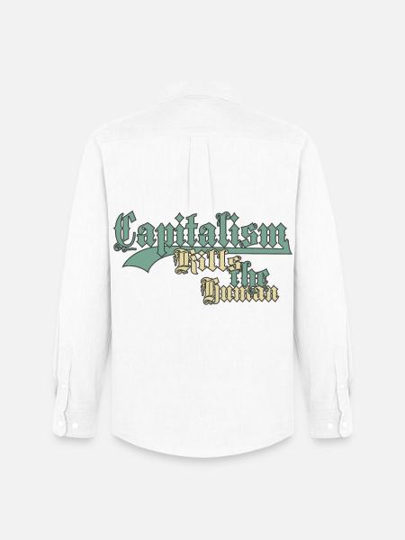 Capitalism Kills the Human - Men's Oxford Shirt by Stanley/Stella - white