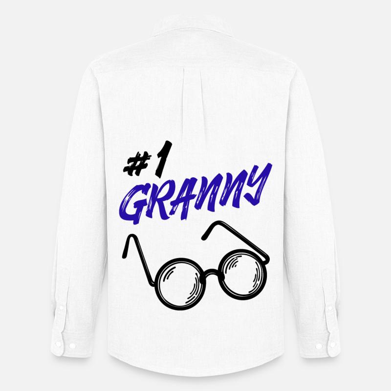 Omi Brille Statement Oma Beste Großmutter - Männer Oxford Hemd von Stanley/Stella - Weiß