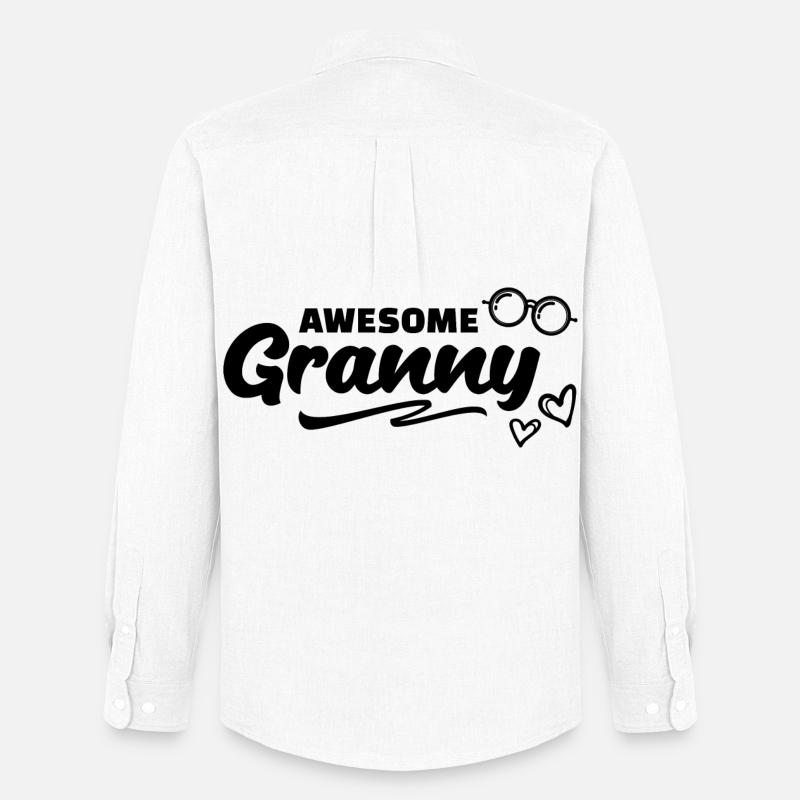Brille Oma Großmutter Statement Alles Gute - Männer Oxford Hemd von Stanley/Stella - Weiß