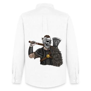 Vikings, Odin, Thor, Wallhalla, Berserkers - Men's Oxford Shirt by Stanley/Stella - white - Back - AI Model Male 185 dark (185cm)