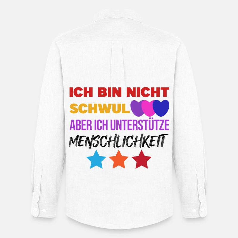 Lesbisch Lgbt Gleichberechtigung Statement Herz - Männer Oxford Hemd von Stanley/Stella - Weiß