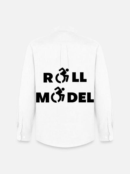 Jeder Rollstuhlfahrer ist ein Vorbild * - Männer Oxford Hemd von Stanley/Stella - Weiß