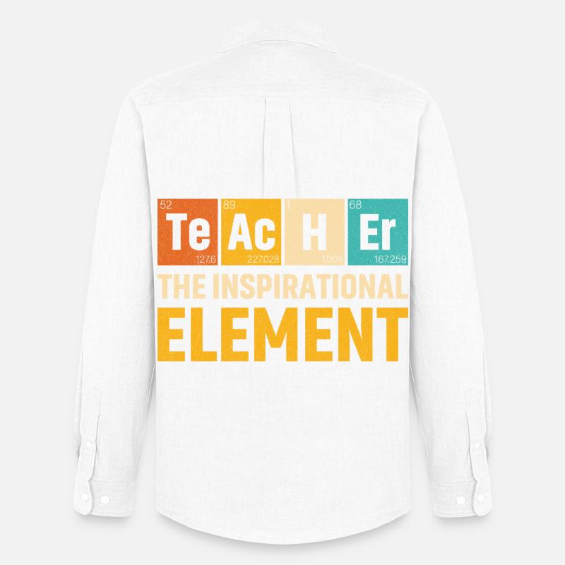 Lehrer Das inspirierende Element Lehrer - Männer Oxford Hemd von Stanley/Stella - Weiß