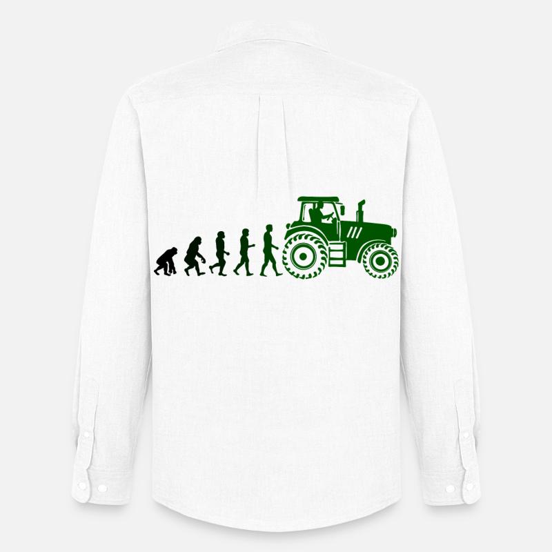 Nutzfahrzeug Landwirt Evolution Fahrzeug Traktor - Männer Oxford Hemd von Stanley/Stella - Weiß