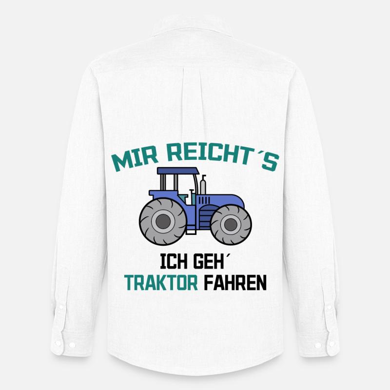 Traktor Statement Bauer Ackerbau Kraftfahrzeug - Männer Oxford Hemd von Stanley/Stella - Weiß