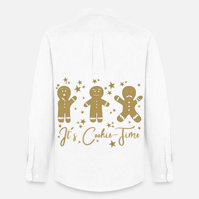 It’s Cookie Time – Gingerbread Design - Männer Oxford Hemd von Stanley/Stella - Weiß