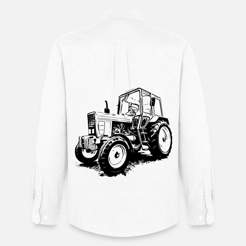 Belarus MTS 550 - Männer Oxford Hemd von Stanley/Stella - Weiß