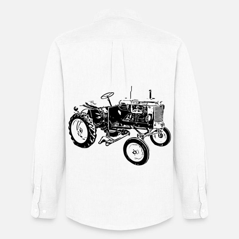 Traktor Pony - Männer Oxford Hemd von Stanley/Stella - Weiß