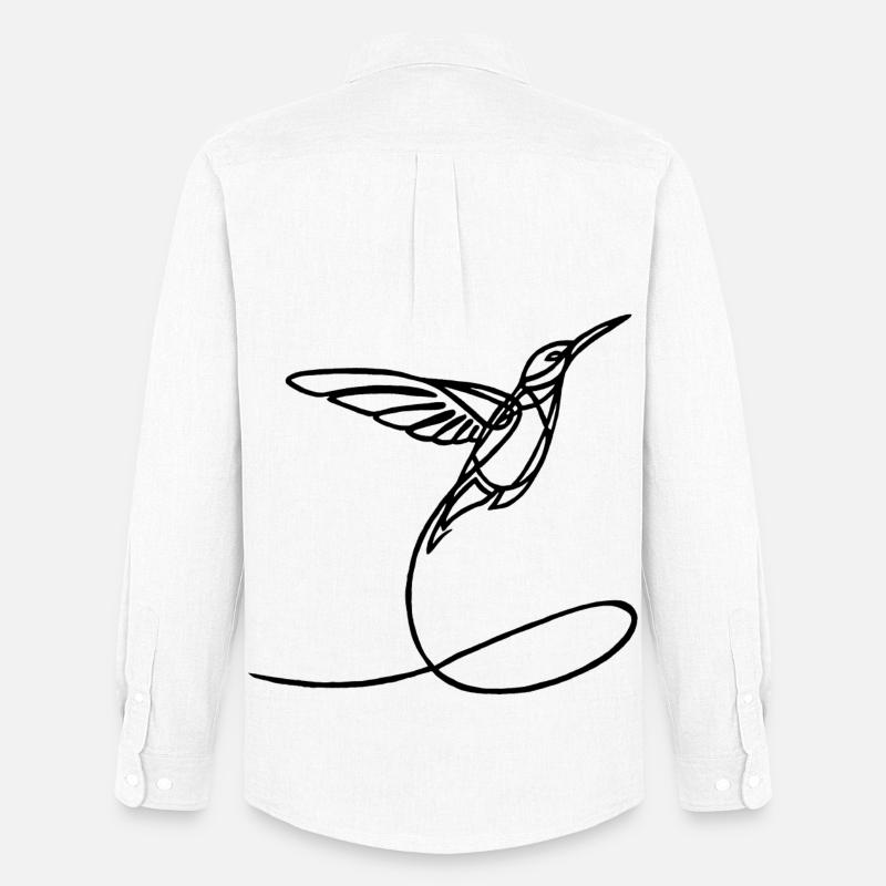 Schwarzer seltsamer Vogel - Männer Oxford Hemd von Stanley/Stella - Weiß