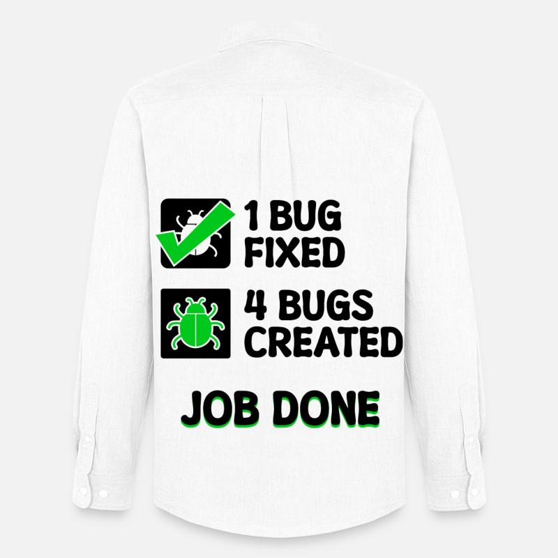 Programmierer Developer Bugfixing Bugs Skripting - Männer Oxford Hemd von Stanley/Stella - Weiß