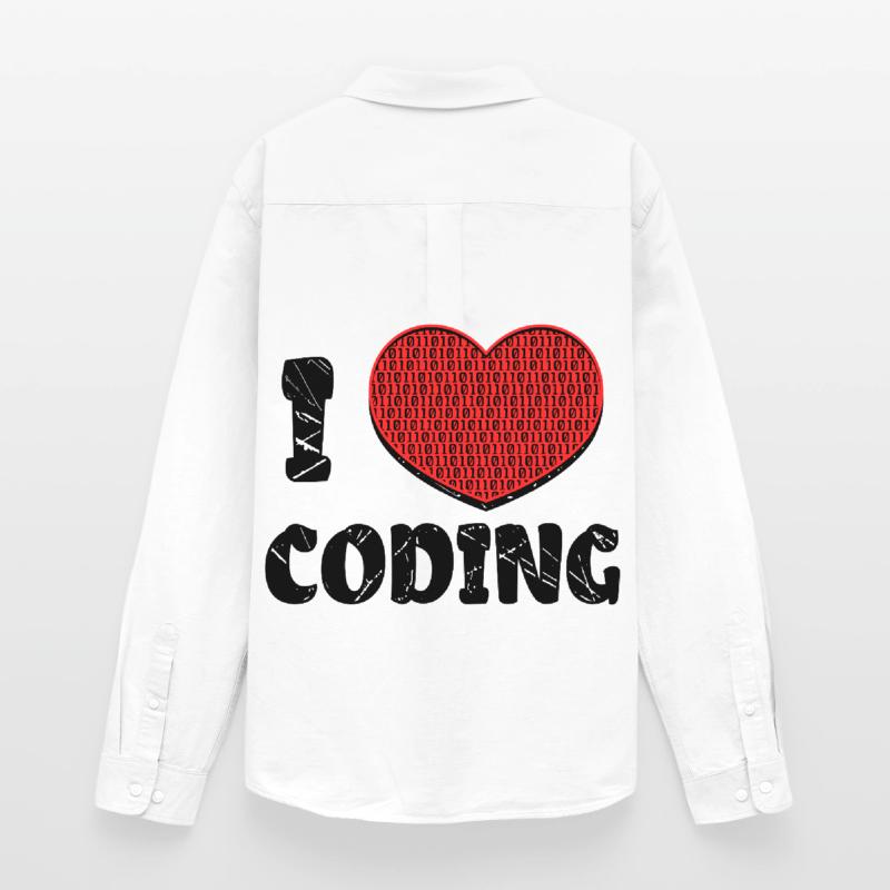 Script de code Debug Heart Statement Chemise Oxford homme Stanley/Stella