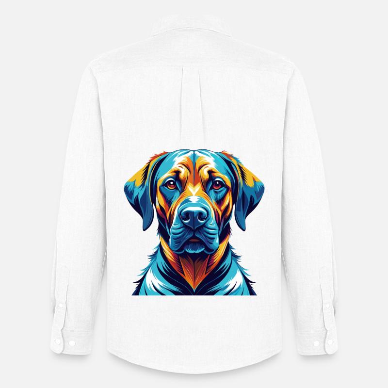 Rhodesian Ridgeback Hunderasse Karikatur Kawaii - Männer Oxford Hemd von Stanley/Stella - Weiß