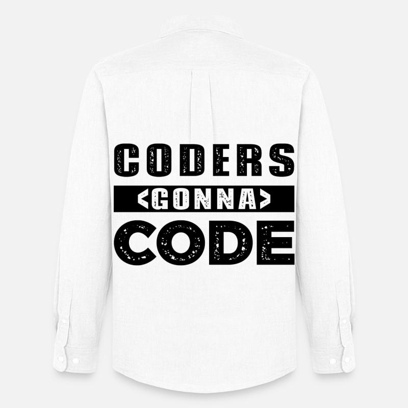 Coders Gonna Code - Männer Oxford Hemd von Stanley/Stella - Weiß