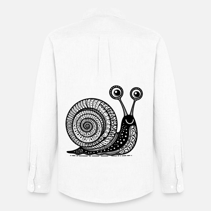 Snail's Pace: Langsame und stetige Zen-Kunst - Männer Oxford Hemd von Stanley/Stella - Weiß