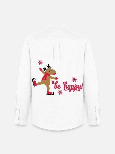 Funny Christmas - Men's Oxford Shirt by Stanley/Stella - white