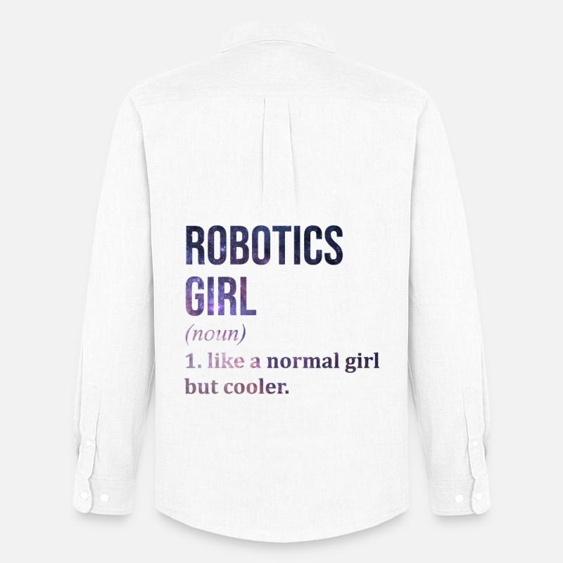 Robotertechnik - Männer Oxford Hemd von Stanley/Stella - Weiß