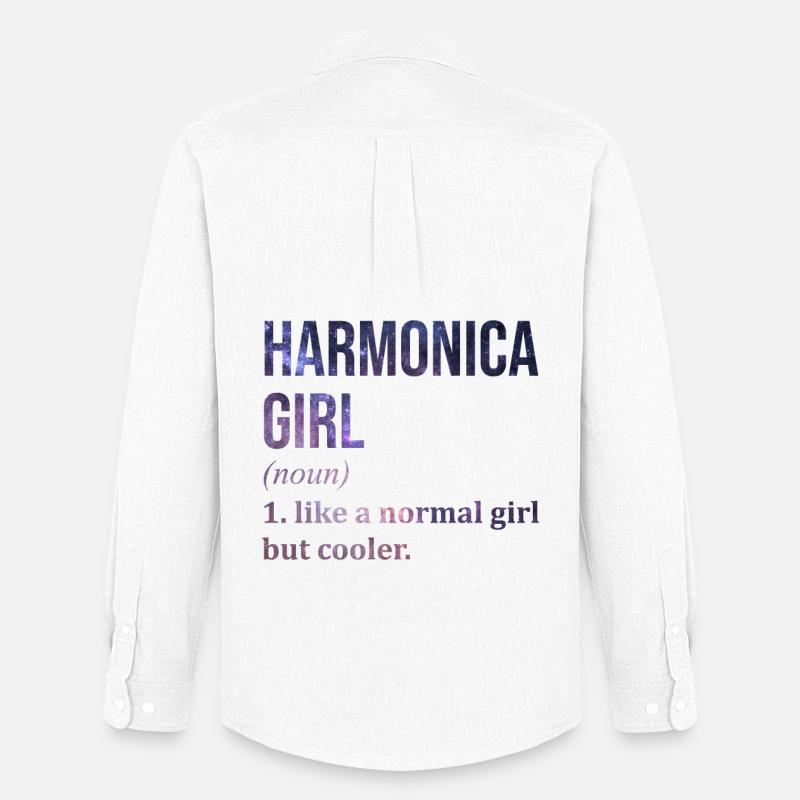 Harmonica Harmonica Harmonica - Chemise Oxford homme Stanley/Stella - blanc