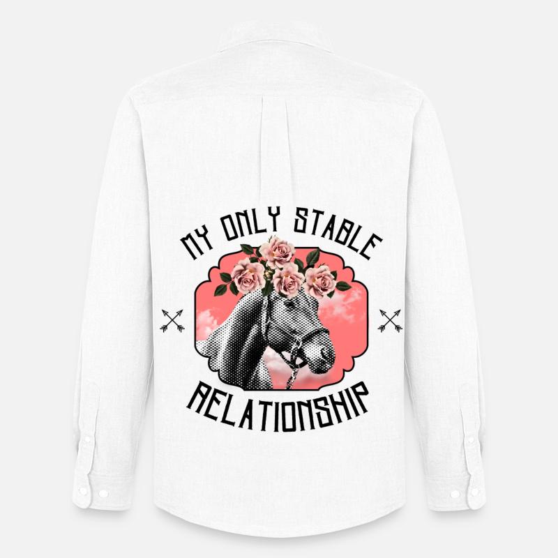 My Only Stable Relationship – Ästhetisches Pferd - Männer Oxford Hemd von Stanley/Stella - Weiß