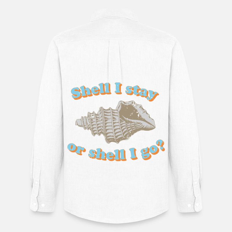 Muschel oder gehen? - Männer Oxford Hemd von Stanley/Stella - Weiß