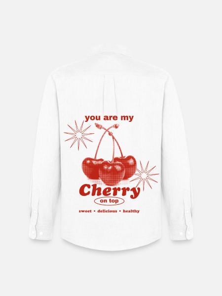 Cherry on Top – Sweet Perfection - Men's Oxford Shirt by Stanley/Stella - white
