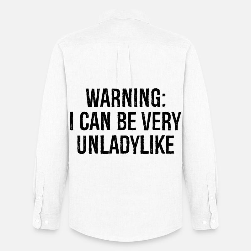 warning I can be very unladylike - Männer Oxford Hemd von Stanley/Stella - Weiß