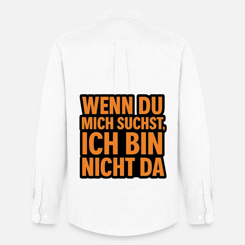 Wenn du mich suchst - Männer Oxford Hemd von Stanley/Stella - Weiß