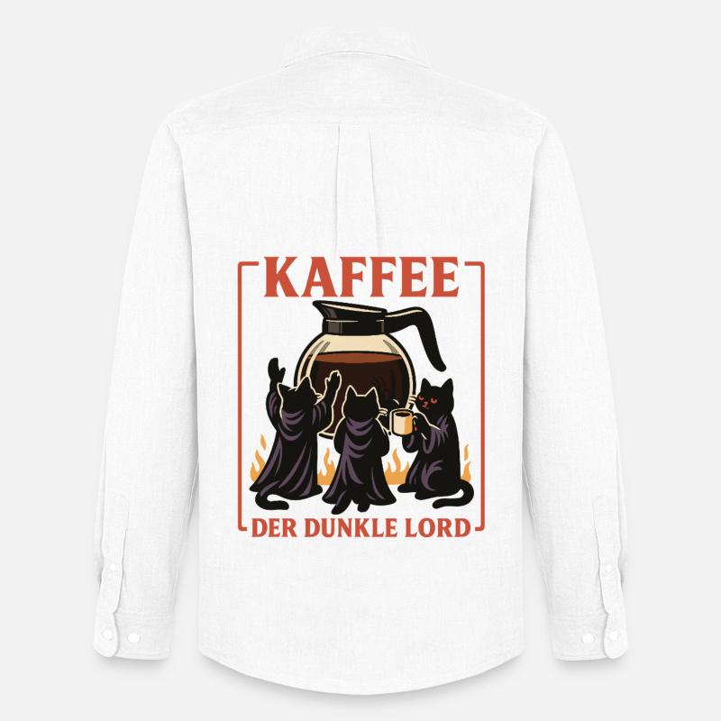Kaffee Der Dunkle Lord - Männer Oxford Hemd von Stanley/Stella - Weiß