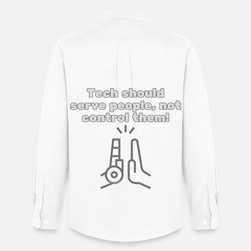 Tech should serve people - #EthicalTech Statement - Men's Oxford Shirt by Stanley/Stella - white