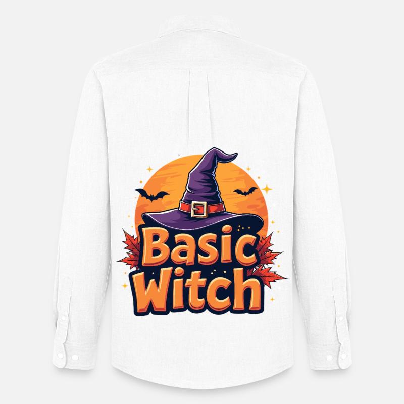 Basic Witch Halloween-Spruch - Männer Oxford Hemd von Stanley/Stella - Weiß