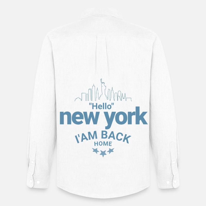 New York Back Home Design - Männer Oxford Hemd von Stanley/Stella - Weiß