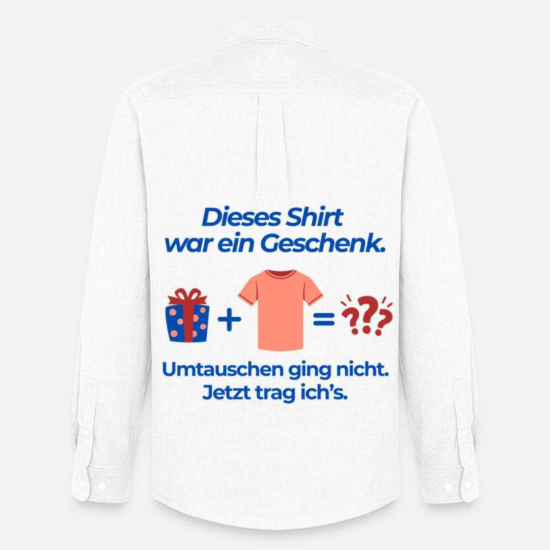 Dieses Shirt war ein Geschenk - Männer Oxford Hemd von Stanley/Stella - Weiß
