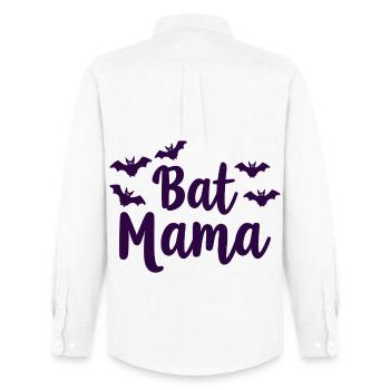 Bat Mama – Fledermaus Mutter Statement - Männer Oxford Hemd von Stanley/Stella - Weiß - Hinten - AI Model Male 185 dark (185cm)