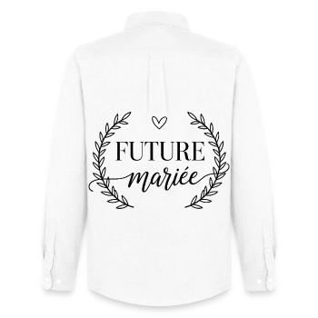 Future mariée design fun pour EVJ - Chemise Oxford homme Stanley/Stella - blanc - Dos - AI Model Male 185 dark (185cm)