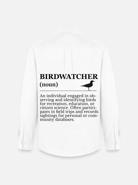 Birdwatcher Definition - Birdwatching - Men's Oxford Shirt by Stanley/Stella - white