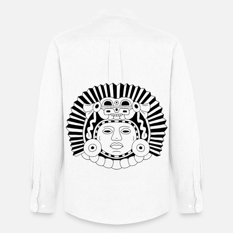 Aztec Dragon King (Schwarz) - Männer Oxford Hemd von Stanley/Stella - Weiß
