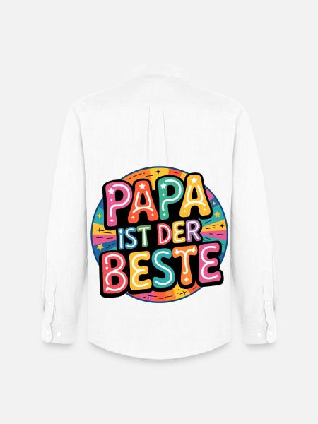 DAD IS THE BEST - Men's Oxford Shirt by Stanley/Stella - white