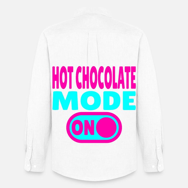 Hot Chocolate Mode ON - Männer Oxford Hemd von Stanley/Stella - Weiß