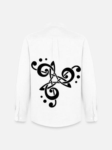 musical note in triskelion - Men's Oxford Shirt by Stanley/Stella - white