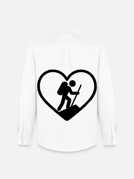 Heart hiking – nature lover - Men's Oxford Shirt by Stanley/Stella - white