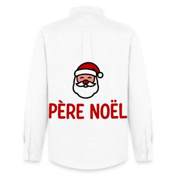 Santa Claus humor - Men's Oxford Shirt by Stanley/Stella - white - Back - AI Model Male 185 dark (185cm)