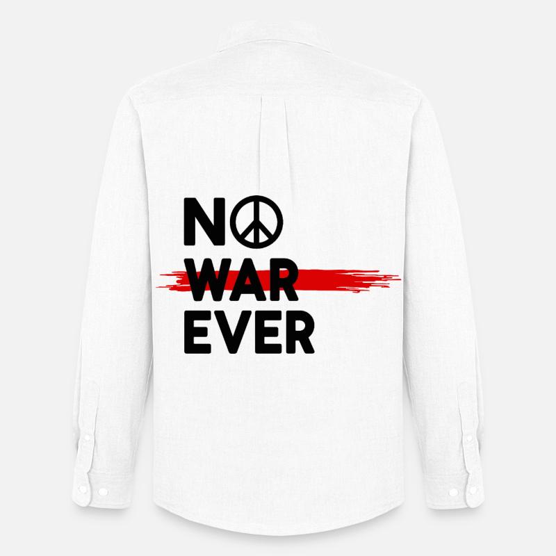 No War Ever Frieden Peace Zeichen - Männer Oxford Hemd von Stanley/Stella - Weiß